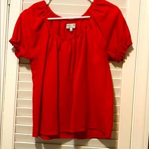 Madewell red blouse